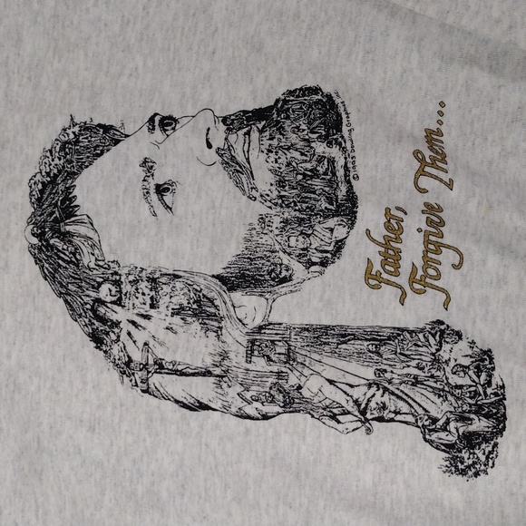 Unisex Vintage Jesus father forgive them sweatshirt - Picture 4 of 8